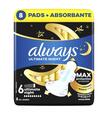 Прокладки гигиенические Always Ultimate Night, 9 капель, 6 размер, 8 шт