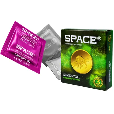 Презервативи Space Sensory XXL збільшеного розміру, 36 штук (12 упаковок по 3 шт)