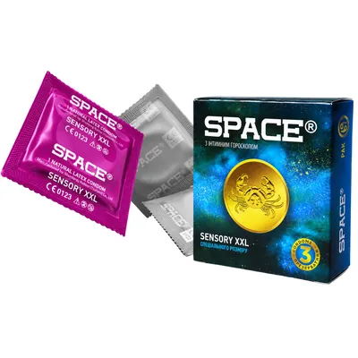 Презервативи Space Sensory XXL збільшеного розміру, 36 штук (12 упаковок по 3 шт)