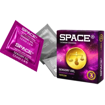 Презервативи Space Sensory XXL збільшеного розміру, 36 штук (12 упаковок по 3 шт)