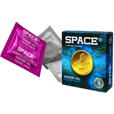 Презервативи Space Sensory XXL збільшеного розміру, 36 штук (12 упаковок по 3 шт)