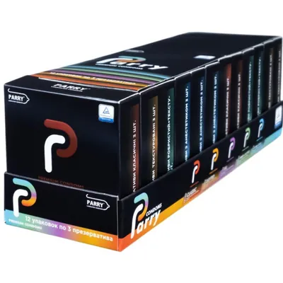Презервативи Parry Premium Assorted, 36 штук (12 упаковок по 3 шт)