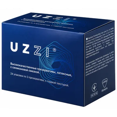 Презервативи UZZI гладкі, 72 шт.