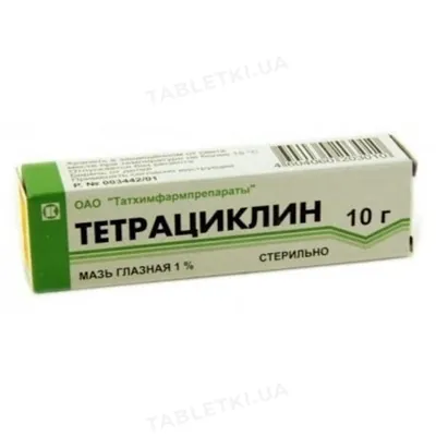 Тетрациклінова мазь оч. 1 % по 10 г у тубах