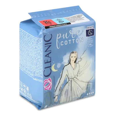 Прокладки гігієнічні Cleanic Pure Cotton Night, 8 шт