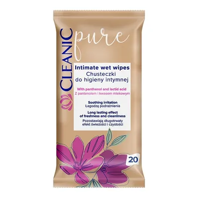 Серветки вологі Cleanic Pure для інтимної гігієни, 20 шт