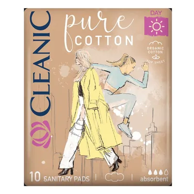 Прокладки гігієнічні Cleanic Pure Cotton Day, 10 шт