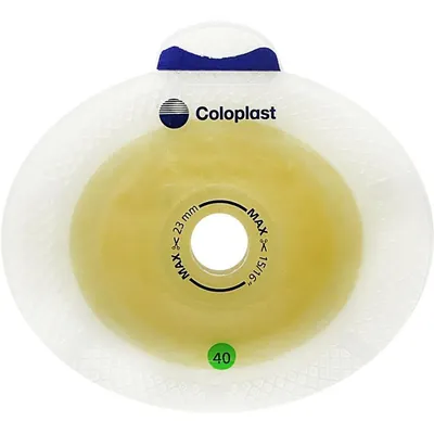 Пластина Coloplast SenSura Click Xpro Convex light 11015 стомічна для двокомпонентного калоприймача, фланець 40 мм, отвір 15-23 мм, 5 штук