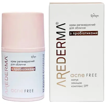 Крем для обличчя Arederma Acne Free Регенеруючий з пробіотиками, 50 мл