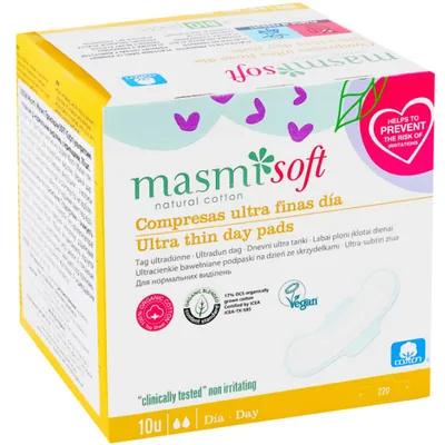Прокладки гігієнічні Masmi Soft Ultra Day ультратонкі для нормальних виділень, 2 краплі, 10 шт