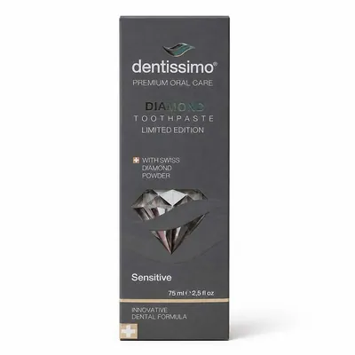 Зубна паста Dentissimo Diamond для чутливих зубів з алмазною пудрою, 75 мл