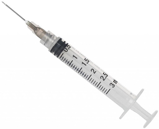Шприц 3 мл 2В 3-компонентный с иглой 23G (0,6 х 32 мм), 1 штука