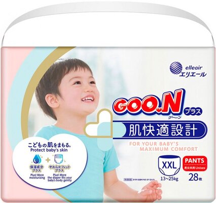Подгузники-трусики Goo.N Plus размер XXL, 13-25 кг, 28 шт