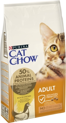 Корм сухой для кошек Purina Cat Chow Adult с курицей, 15 кг