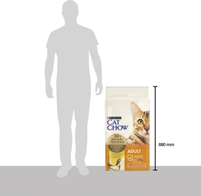 Корм сухой для кошек Purina Cat Chow Adult с курицей, 15 кг