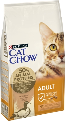 Корм сухий для кішок Purina Cat Chow Adult з качкою, 15 кг