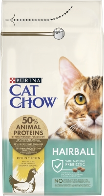 Корм сухой для кошек Purina Cat Chow Hairball с курицей, 1,5 кг