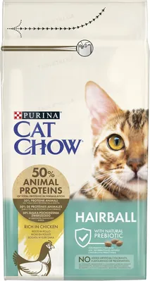 Корм сухий для кішок Purina Cat Chow Hairball з куркою, 1,5 кг