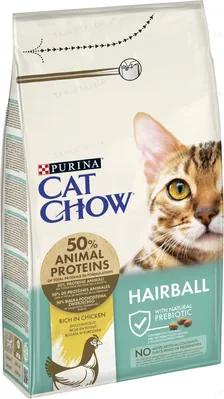 Корм сухий для кішок Purina Cat Chow Hairball з куркою, 1,5 кг