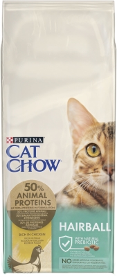 Корм сухой для кошек Purina Cat Chow Hairball с курицей, 15 кг