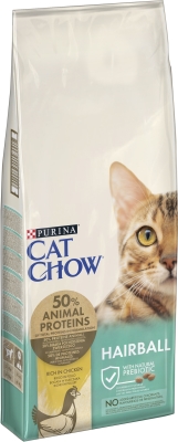 Корм сухий для кішок Purina Cat Chow Hairball з куркою, 15 кг