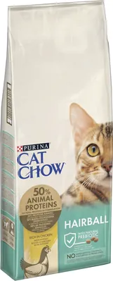 Корм сухий для кішок Purina Cat Chow Hairball з куркою, 15 кг