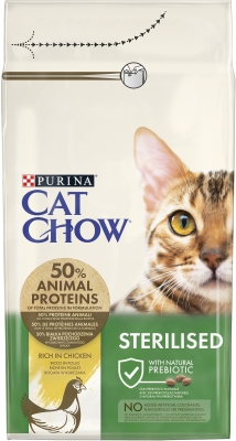 Корм сухой для кошек Purina Cat Chow Sterilised с курицей, 1,5 кг
