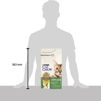 Корм сухой для кошек Purina Cat Chow Sterilised с курицей, 1,5 кг