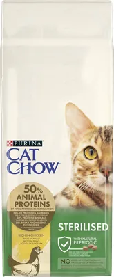 Корм сухий для кішок Purina Cat Chow Sterilised з куркою, 15 кг