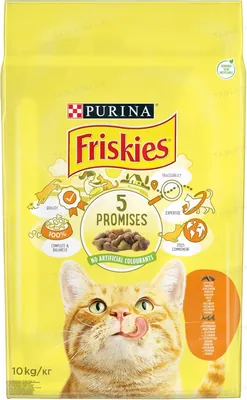 Корм сухий для кішок Purina Friskies Adult з куркою і овочами, 10 кг