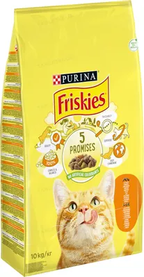 Корм сухий для кішок Purina Friskies Adult з куркою і овочами, 10 кг
