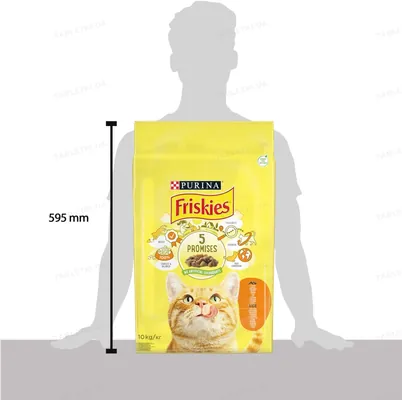 Корм сухий для кішок Purina Friskies Adult з куркою і овочами, 10 кг