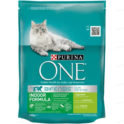 Корм сухий для кішок Purina One Indoor Formula Cat Turkey, 200 г
