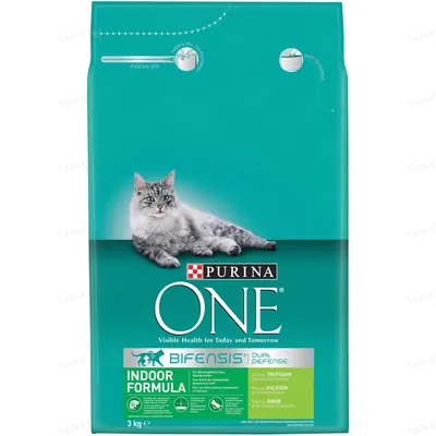Корм сухий для кішок Purina One Indoor Formula Cat Turkey, 3 кг