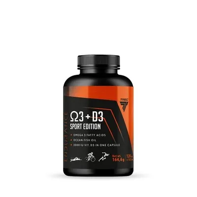 Омега-3 та вітамін Д3 Trec Nutrition Omega 3 + D3 Sport Edition, 120 капсул