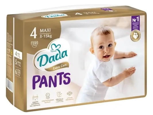 Підгузки-трусики Dada Extra Care Maxi дитячі, розмір 4, 8-15 кг, 39 шт