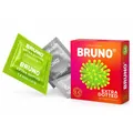 Презервативи Bruno Extra Dotted зі збільшеними пухирцями, 3 штуки