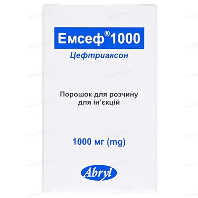 Емсеф 1000 порошок для р-ну д/ін. по 1000 мг №1 у флак.