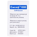 Эмсеф 1000 порошок для р-ра д/ин. по 1000 мг №1 во флак.