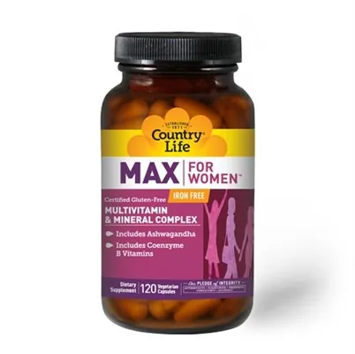 Max for Women™, комплекс мультивітамінів і мікроелементів, без заліза, 120 вегетаріанських капсул