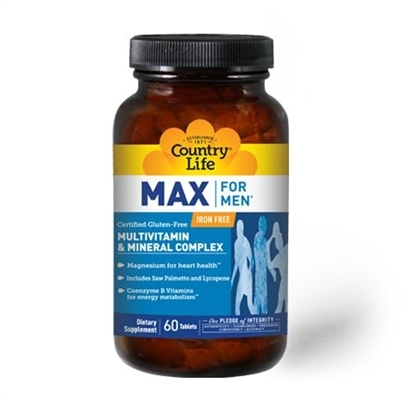 Витаминно-минеральный комплекс для мужчин Country Life Max For Men, без железа таблетки №60