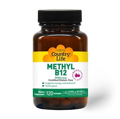 Витамин В12 (метилкобаламин) Country Life Methyl B12 3000 мкг пастилки №120