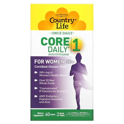 Вітамінно-мінеральний комплекс Country Life Core Daily 1, для жінок після 50 таблетки №60