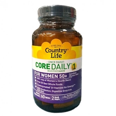 Витаминно-минеральный комплекс Country Life Core Daily 1, для женщин после 50 лет таблетки №60
