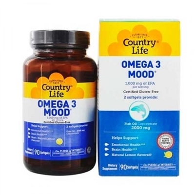 Омега 3 Настроение Country Life Omega-3 Mood, 90 мягких капсул