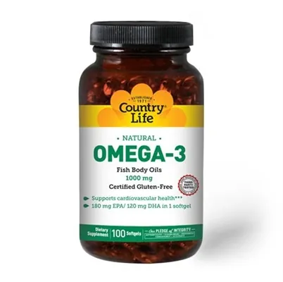 Омега-3 Country Life Omega-3 1000 мг, 100 м'яких капсул