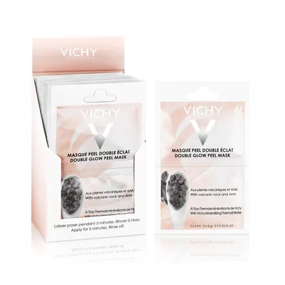 Маска - пілінг Vichy Mineral Mask мінеральна, Подвійне Сяйво,  для шкіри обличчя, 2 х 6 мл