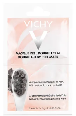 Маска - пілінг Vichy Mineral Mask мінеральна, Подвійне Сяйво,  для шкіри обличчя, 2 х 6 мл