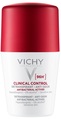Дезодорант-антиперспирант шариковый Vichy 96h Clinical Control против чрезмерного потоотделения и запаха, 50 мл