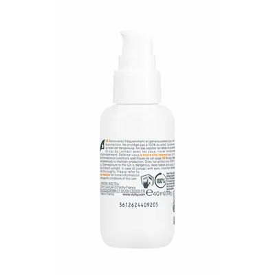 Флюїд сонцезахисний Vichy Capital Soleil UV-Age Daily SPF 50+ проти ознак фотостаріння шкіри обличчя з універсальним тонуючим пігментом, 40 мл